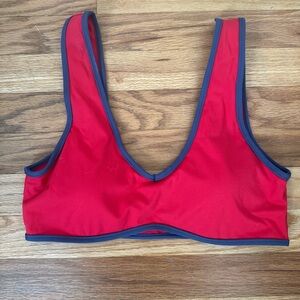 Milkstain Apparel Wide Strap Bra in Cherry Pie